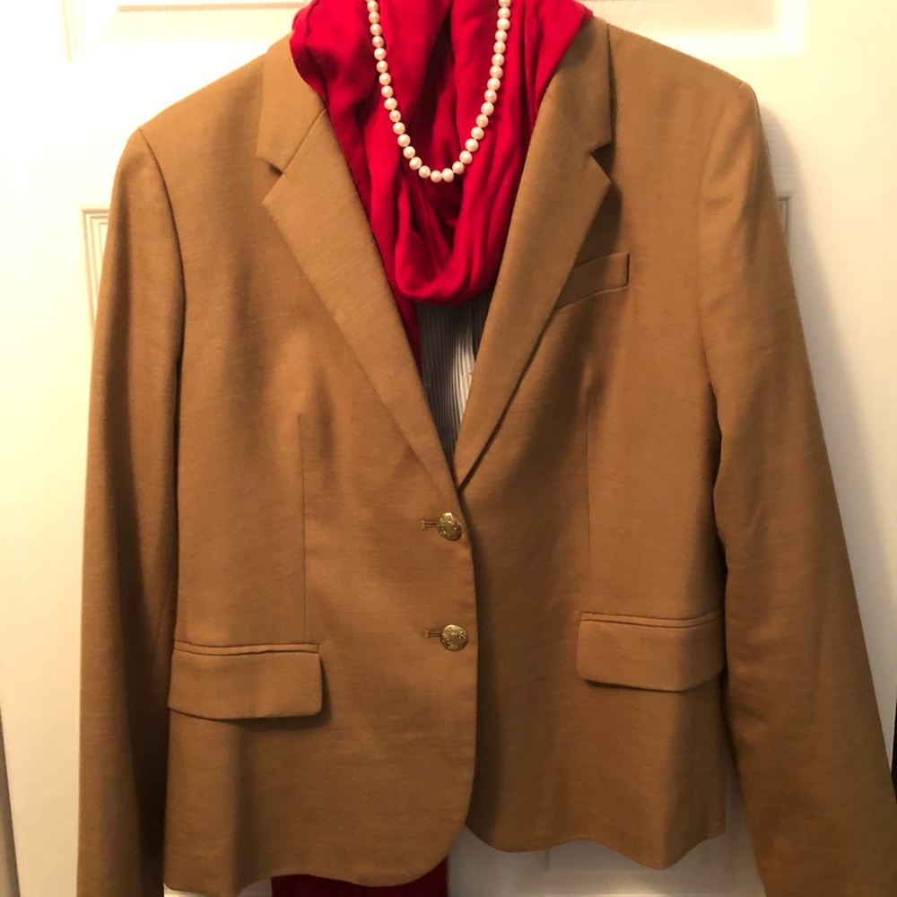 J.Crew perfect fall camel blazer